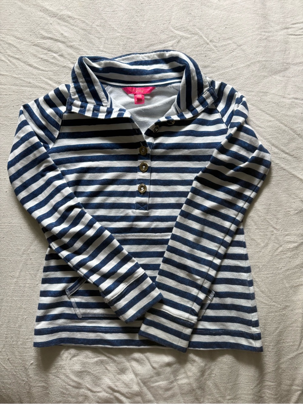 Lilly Pulitzer UPF 50 Captain Popover Bright Navy Positano Hoodie